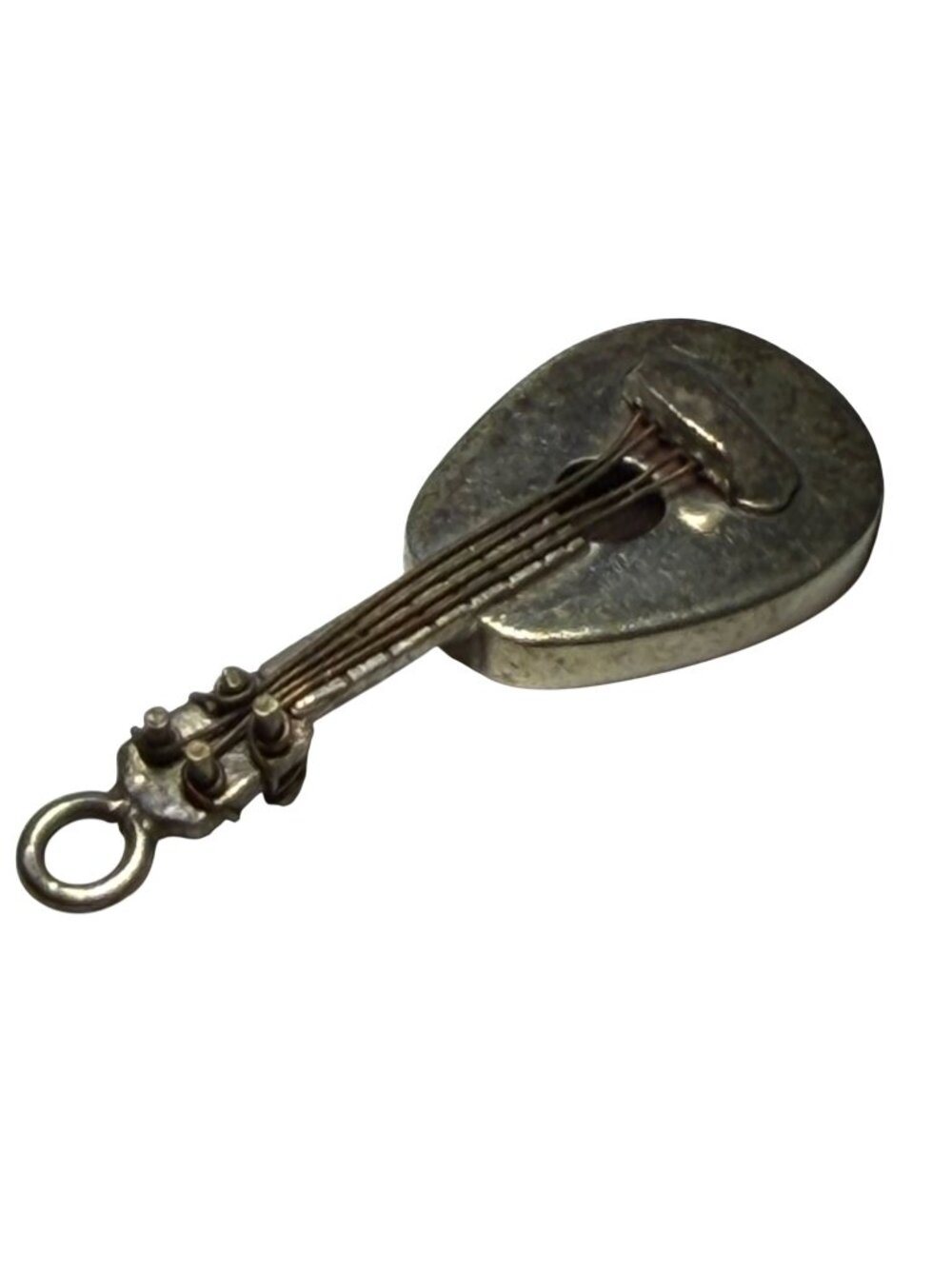 Vintage Sterling Silver Mandolin Charm Beau Musical Instrument 3D Figural 925